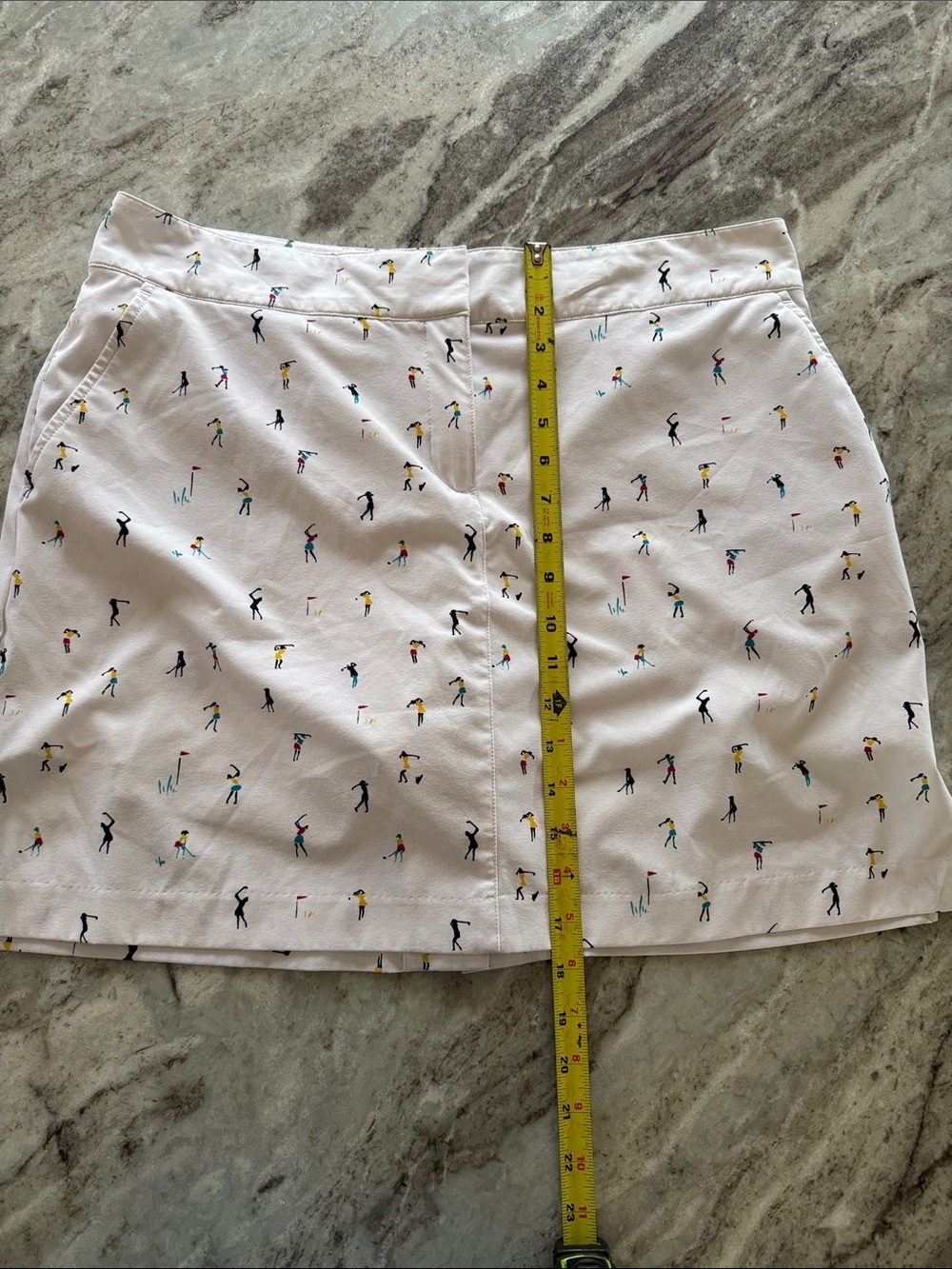 Izod White Mini Skort with Golf Golfer Print - Picture 6 of 6